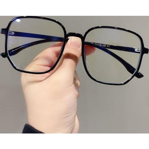 Retro Big Frame Oversized Finished Myopia Eyeglasses Women Men Eye Glasses Short-sighted Spectacle -1.0 -1.5 -2.0 -2.5 To -6.0