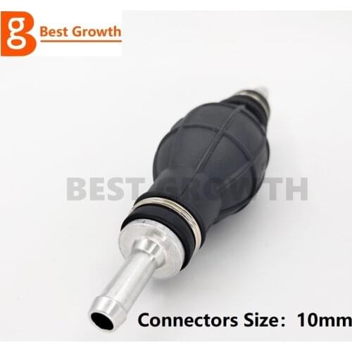 10mm Hand Primer Bulb Fuel Pump Line Rubber Aluminum Hand PUMP For Car Boat Marine Outboard Hand Primer Bulb 10mm HOT SALE