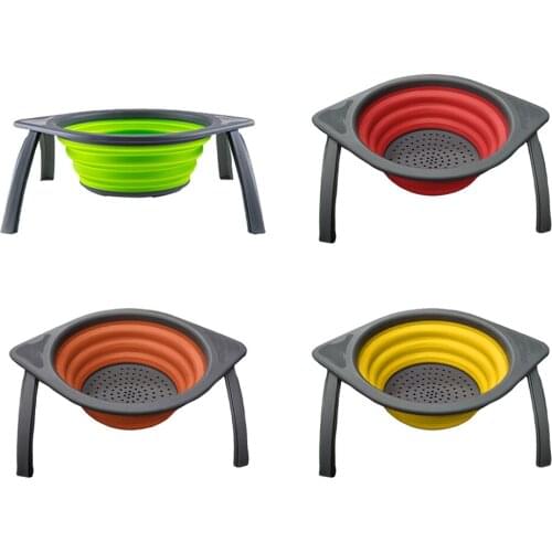 Picnic Folding Colander Fruit Vegetable Washing Filter Storage Basket Plate