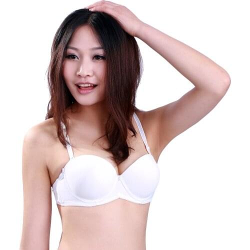 Gathered Double Push Up Bra Seamless Soft Deep U Bra for Women Small Breasted Sexy Lingerie Comfort Breathable Bralette Everyday