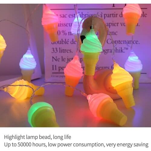 Ice Cream Shaped LED Feeding Lamp For Bedroom Living Room Evening Ligting Desk Table Night Light Home Decor Lamp