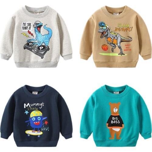 Kids Boys Sweaters Baby Cartoon Pattern Pullover Autumn Winter Tops Cartton Long Sleeve Children Sweaters Casual Boy Clothes