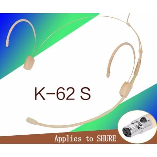 Flesh Colour Mini XLR 3 Pins 3.5mm thread TA4F 4PIN Connector Plug Headset Microphone For SHURE Wireless BodyPack Transmitter