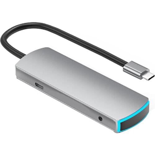 6 In 1 USB HUB Adapter Type C to USB 3.0 HDMI-compatible 3.5mm PD Port USB Splitter for MacBook Pro 2016 For Huawei Matebook