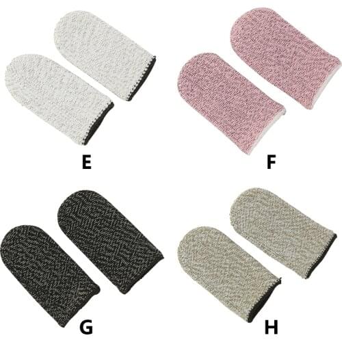 1 Pair Breathable Game Controller Sweat Proof Gaming Finger Thumb Sleeve Sensitive Touch Screen Gaming Finger Gloves for PUBG