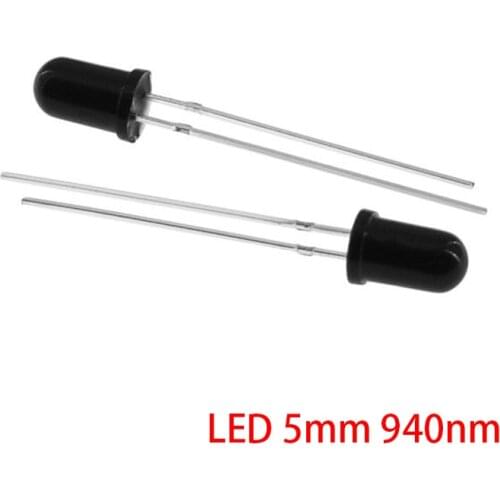 100pcs LED 5mm 940nm IR Receiving Diode Round Tube Light