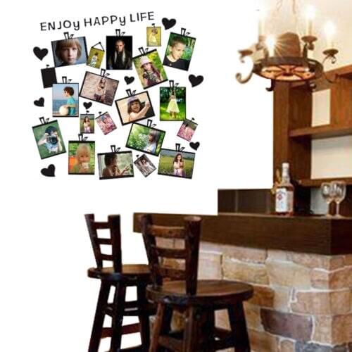 20Pcs DIY Family Photo Frame Tree Wall Sticker Home Decor Living Room Bedroom Wall Decals Poster Home Decoration Wallpaper