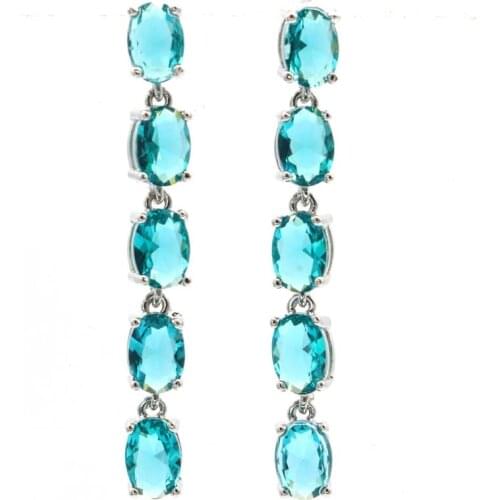 35x21mm 10.7g Lovely Heart Shape 15mm Silver Earrings For Women Created Red Ruby Silver Earrings