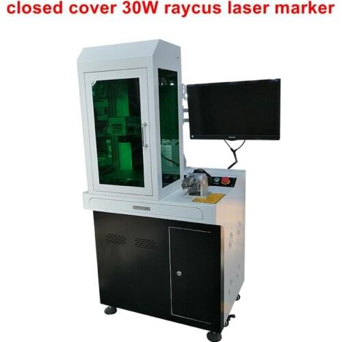 50w fiber laser marking machine high speed engraving machine for metal parts jewelry tools with protect cover