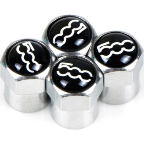 Car-Styling Car Wheel Tire Valve Cover Case For fiat 500 punto abarth stilo ducato palio bravo Emblems Accessories Car Styling