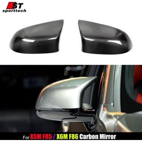 Car Styling Rearview Mirror Sticker For BMW F85 X5M F86 X6M Carbon Fiber Cover For BMW F85 X5M F86 X6M Auto Tuning Accessories