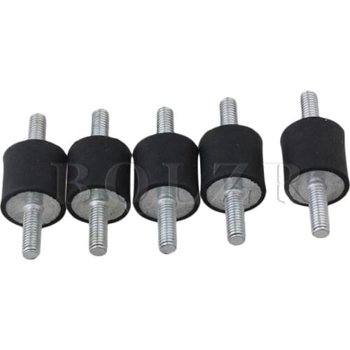 BQLZR M6 Thread Rubber Double Ends Screw Anti-Vibration Mount Silentblock Pack of 5
