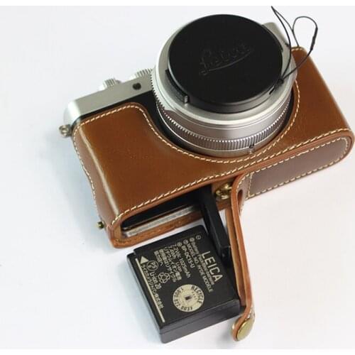 PU Leather case Half Body Set Camera Bag cover For Leica D-LUX 7 D-LUX7 LUX-7 D7 D-LUX TYP109 With Battery Opening