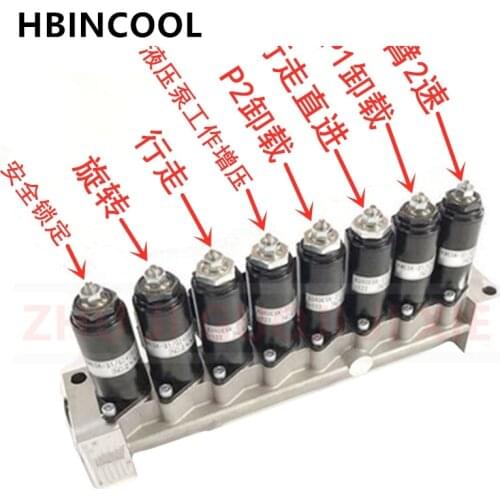 For Kobelco SK200/210/230/250/260/330/350-6E/8 solenoid valve group solenoid valve seat assembly quality excavator accessories