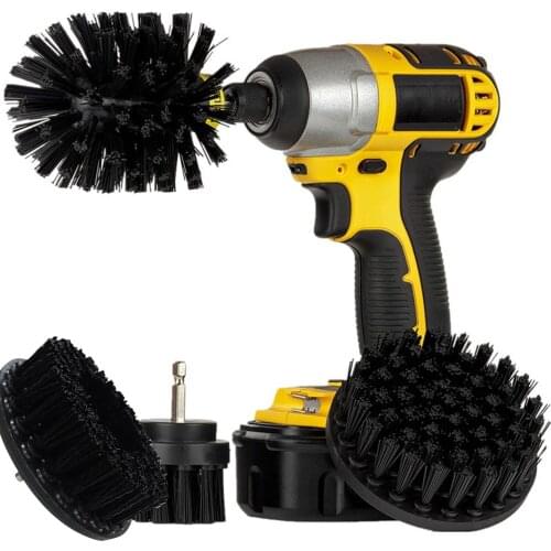 4Pcs Power Set Scrubber Cleaning for Car Furniture Carpet Drill Brush Scrub Pads