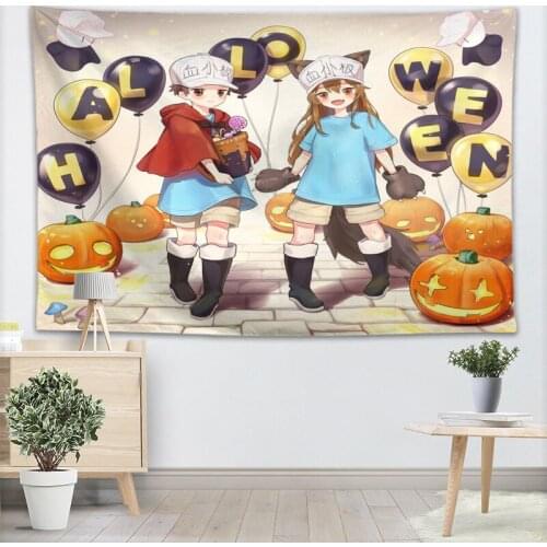 Custom Cells At Work Wall Tapestry Custom Your Pattern Yoga Office Sofa Tapestry Bedspread For Kids Room College Dorm Decoration