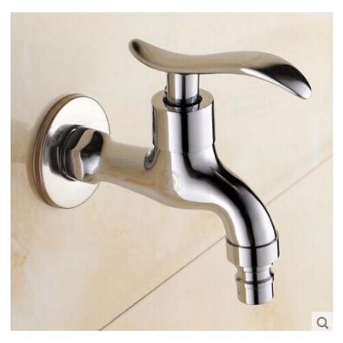 Fee Shipping Chrome Bibcocks Faucet Brass Wall mounted Bathroom Washing Machine tap garden faucet Outdoor bathroom water mixer