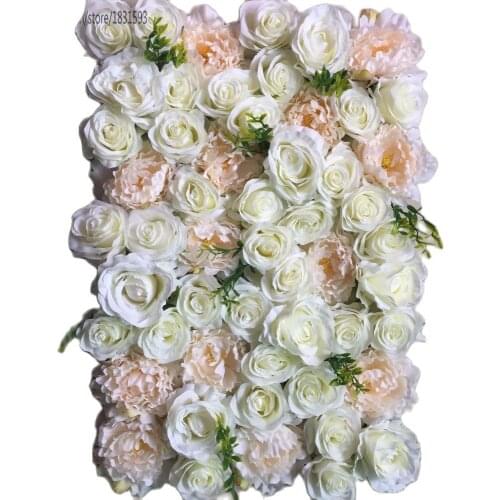 10pcs/lot Artificial silk rose peony flower wall wedding backdrop decoration floral arrangements for weddings IVORY TONGFENG