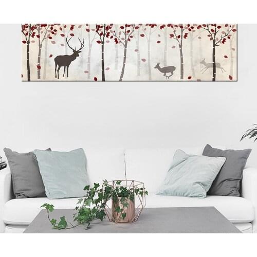 Nordic style Deer Beautiful Animal Print Canvas Painting Wall Pictures For Living Room Pictures Wall Art Home Decor