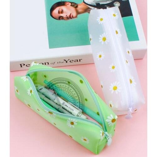 Kawaii Daisy Student Pencil Case Holder Pencil Desktop Organizer Study Table Organizer School Case School Supplies Stationery
