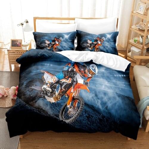 Extreme Sport Duvet Cover Queen Motorcycle Bedding Set 3d Bed Linen Boys Bed Comforter Sets Twin Quilt Cover Set Bedspread Boys