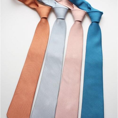 Linbaiway Solid Color Men Ties Formal Wear Business Suit Jacquard Necktie Wedding Party Gift Daily Gravatas Cravat
