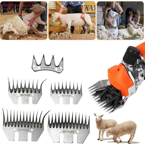 Livestock Sheep Goats Shearing Clipper Wool Comb Cutter Goats Clipper Scissors Blade 4/9/13 Teeth Straight/elbow Dropshiping