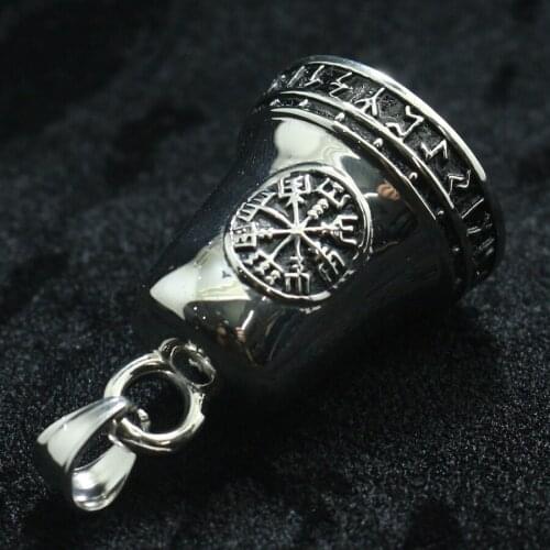 Unisex 316L Stainless Steel Cool Viking Bell Pendant Newest
