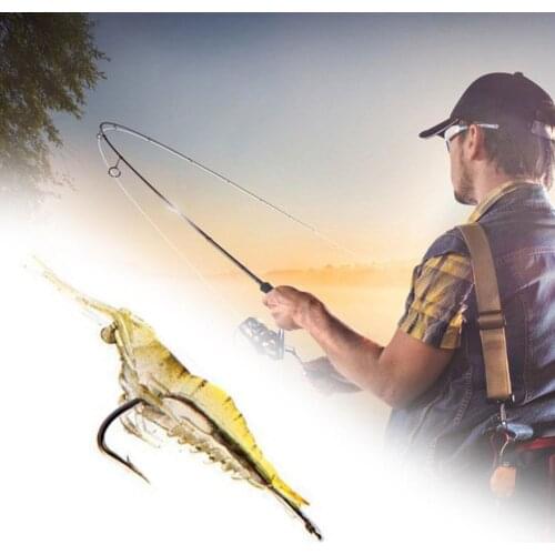 3Pcs 4.5cm 2g Baits Saltwater/Freshwater Shrimp Lure 2021 Artificial Hook Winter Lure Fishing Carp Fishing With Mini Soft B M7Q0
