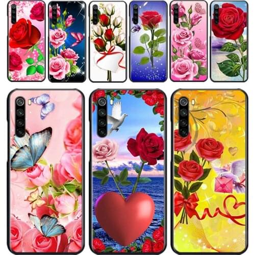 Red Flower Butterfly for OPPO Reno 2 Z 2Z 2F 3 4 Pro 4G 5G ACE 10X ZOOM F7 A5 A9 2020 Silicone Soft Black Phone Case