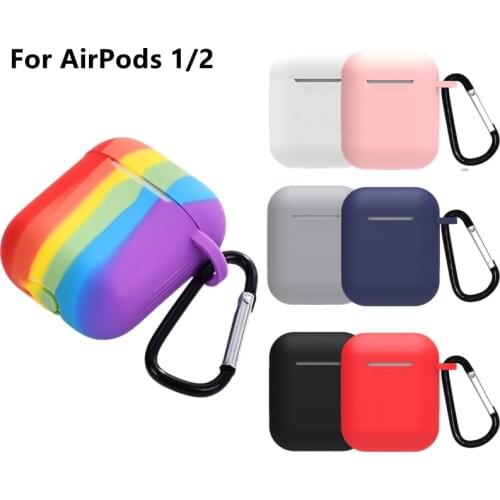 Soft Silicone Case For Apple Airpods 1/2 Wireless Bluetooth Earphone Protective cover for air pods Charging Box Shockproof Bags