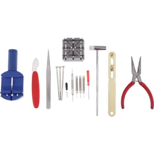 16 pcs Professional Watch Repair Kit Strap Link Pin Remover Screwdriver