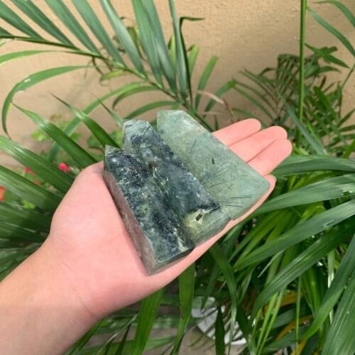 Natural Prehnite Quartz Crystal Point Single Terminated Tower Chakra Healing Gemstone Home Decor 1pc