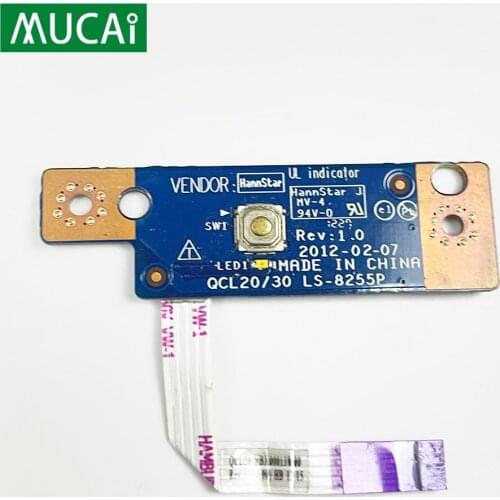 Original For Dell Vostro 3560 V3560 laptop Power Button Board with Cable switch Repairing Accessories QCL20/30 LS-8255P
