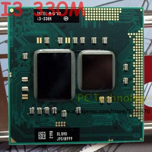 Original Intel core Processor I3 330M 3M Cache 2.1 GHz Laptop Notebook Cpu Processor Free Shipping