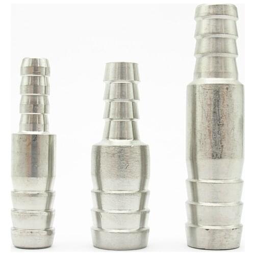 6 8 10 12 14 16 20mm Straight Hose Barb Reducer 304 Stainless Steeel Hosetail Pipe Fitting Connector Home Garden Water