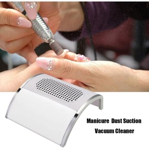80W Nail Dust Fan Cleaner Nail Dust Vacuum Collector with Large Space Dust Bag Manicure Machine Tools Strong Absorption Power N