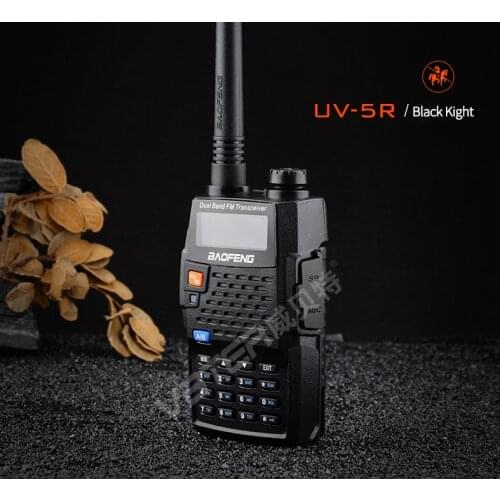Baofeng UV-5R Black Knight Walkie Talkie 136-174/400-520MHZ Two Way Radio Professional FM Transceiver With earphon