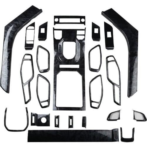Black Imitation Wood Steering Wheel Gear Doors Handle Instrument Decorated Frame For Rang Rover Evoque 2015 16 17 18 CAA159A