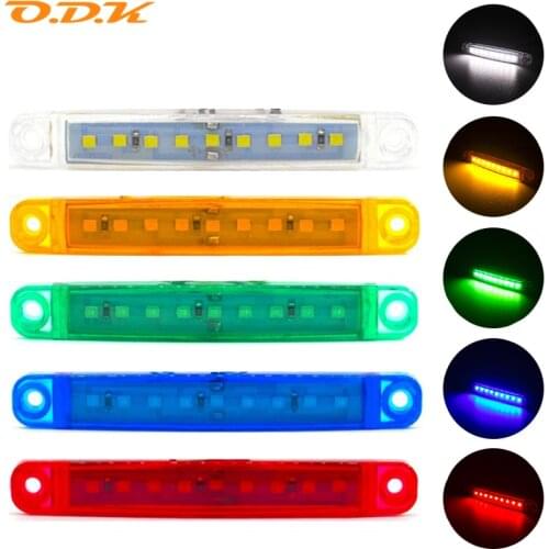 2pcs Warning Light 9 LED Light Oval For Car Clearance Trailer Truck Lorry Caravan LED Side Marker Indicator Lamp 12V-24V