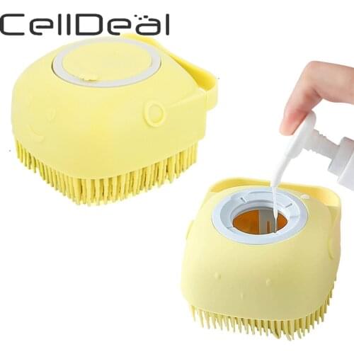 Pet Dog Shampoo Brushes Silicone Cat Massager Brush Dog Bath Comb Grooming Scrubber Brush Multifunction Hair Scalp Bath Brushes