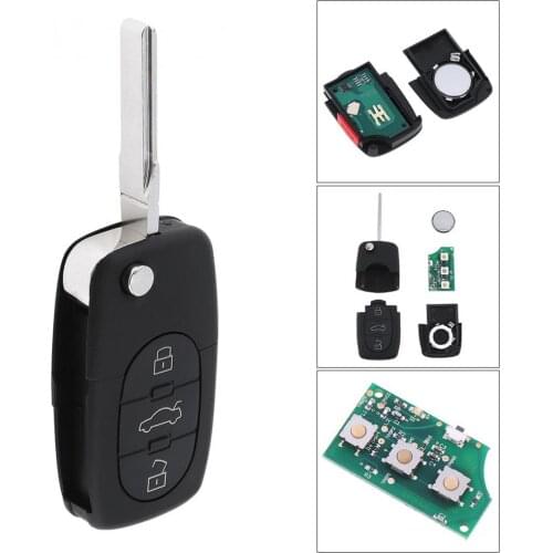 315mhz 4 Buttons Flip Uncut Car Entry Replacement Remote Key Fob 4D0837231E For Audi A6 S4 TT With Battery and Chip