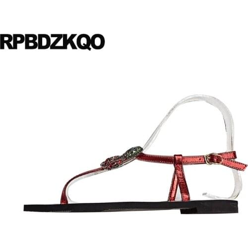 Rhinestone thong diamond t strap comfortable black silver crystal ladies shoes high quality jewel women sandals flat summer 2019