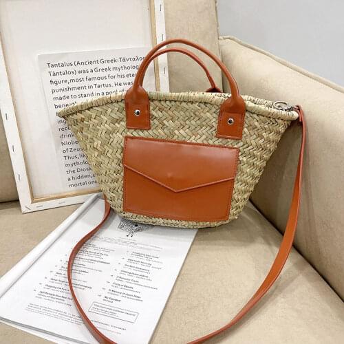 New Pocket Straw Woven Bag Totes Lager Capacity Shopping Bags Women Hand-Woven Handbag Quality Leather Shoulder Bags Rattan Bag