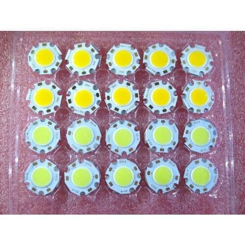 10PCS COB 3W 5W 7W 10W led cob chip 240-1200lm Side 11-20MM Chip On Board Spot Lights bulb spotlight Downlight LED COB LIGHTING