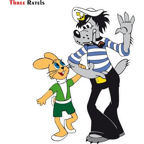 Three Ratels LCS477# 10.5x14cm Cartoon Animation well, okay colorful car stickers funny car stickers styling removable decal