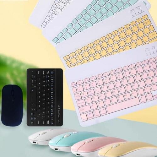 Universal Ultra-Thin ABS Wireless Keyboard Mini Wireless 3 gears 800/1200/1600DPI Mouse Ipad Charging Bluetooth/2.4G Mouse