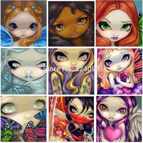 Big eyes patterns Counted Cross Stitch 11CT 14CT 18CT 28CT DIY Chinese Cross Stitch Kits Embroidery Needlework Sets