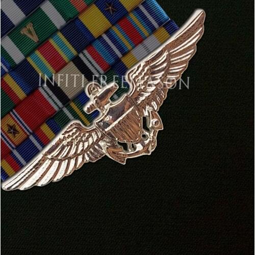 Military Fan Metal Badge Pilot Badge HNA Chapter USN Medal