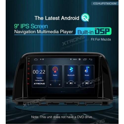 XTRONS 9'' Android 10.0 DSP Car Multimedia DVD Stereo Radio Player for Mazda CX-5 2012 2013 2014 2015 2016 2017Dual Channel